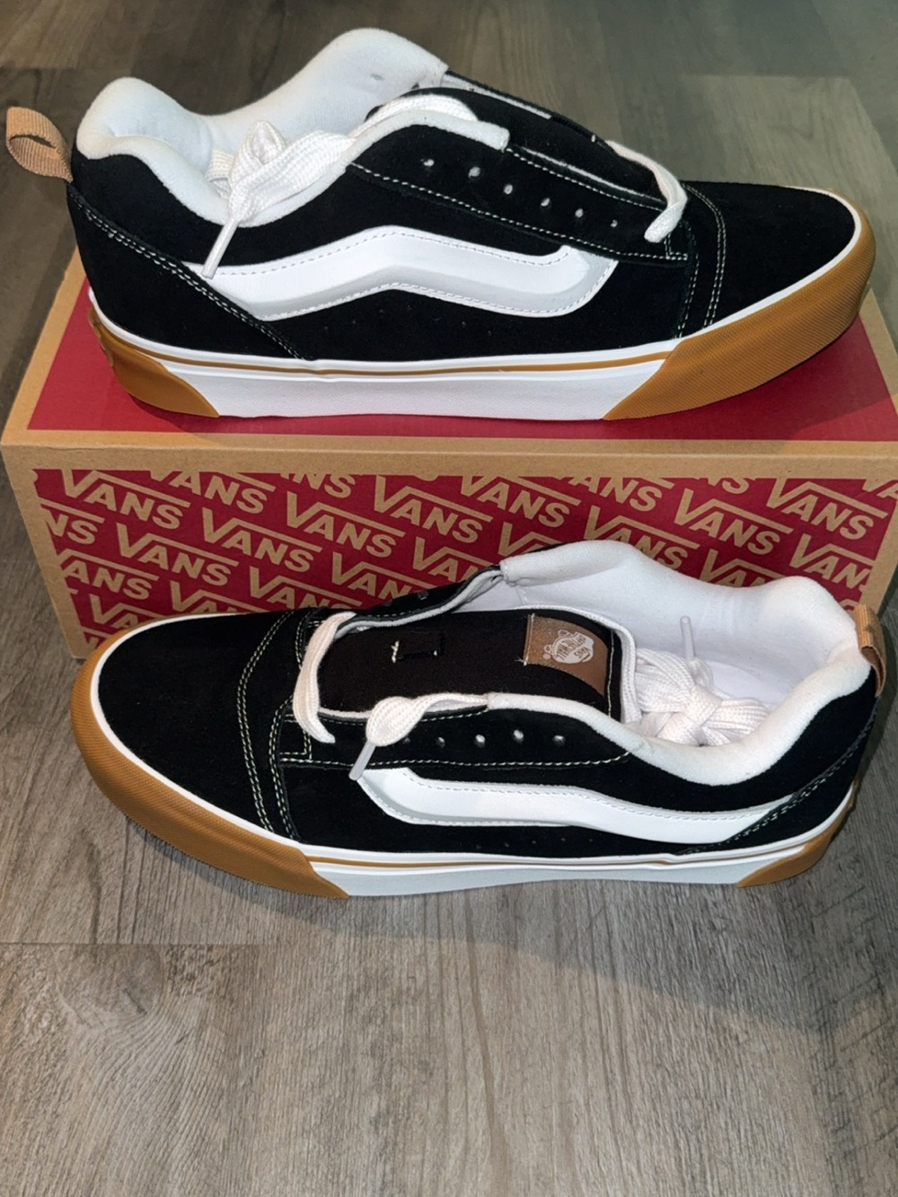 Vans Black, White & Gum Old Skool Low Top Sneakers